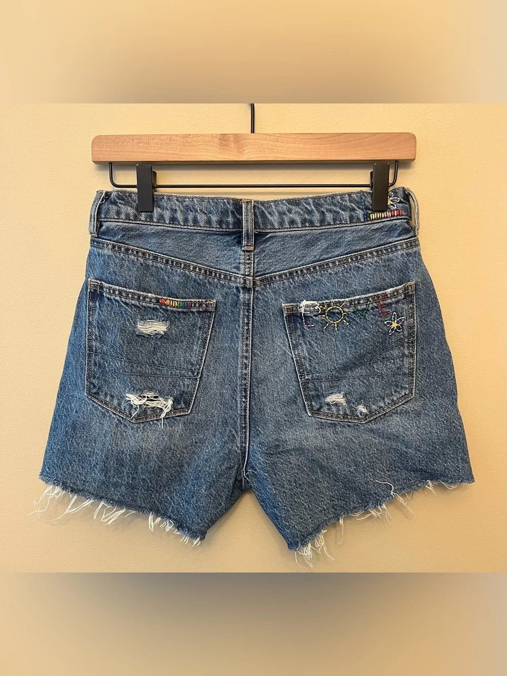 American Eagle Highest Rise Baggy Short Pride Edition Women's Size 4 Rainbow